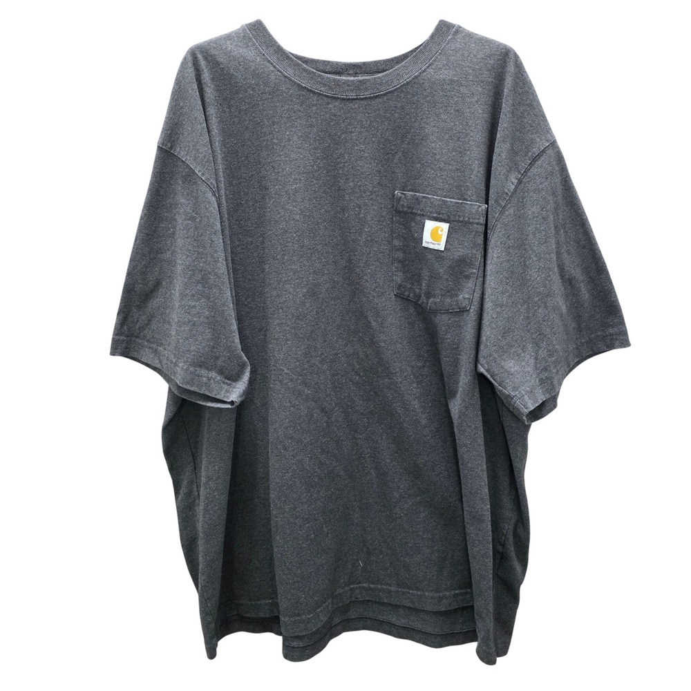 Carhartt Mens K87 Loose Fit Heavyweight Pocket T-Shirt 2XL Carbon Heather Gray